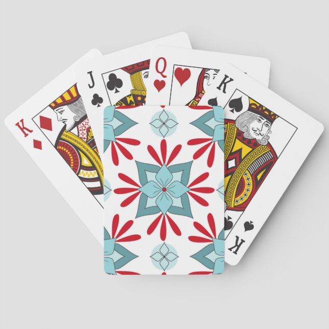 Hope Tile Turquoise Playing Cards (Back)