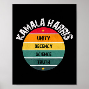 Hope Unity Decency Science Truth Inauguration 2021 Poster