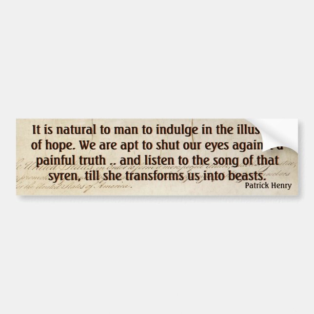 Hope v Painful Truth (Henry) Bumper Sticker (Front)