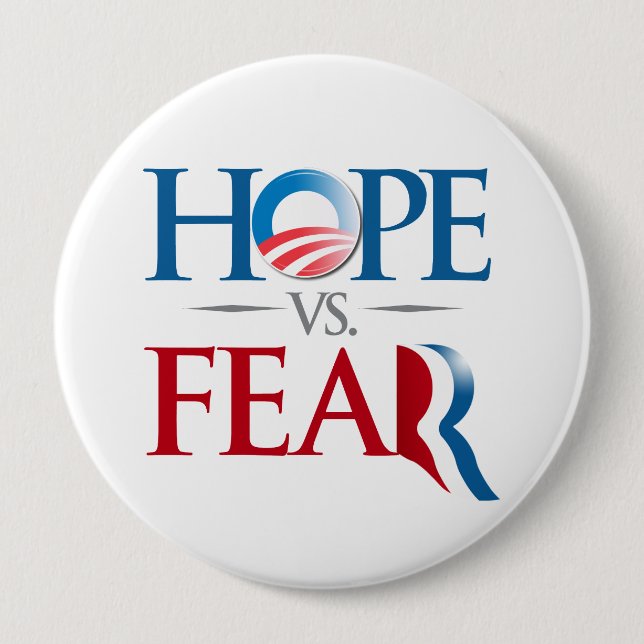 HOPE VS FEAR.png 4 Inch Round Button (Front)