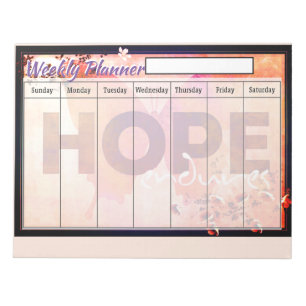 Hope weekly planner sheets notepad