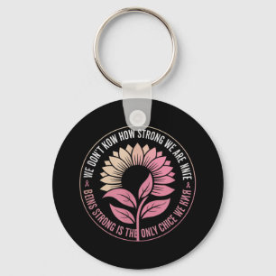 Hope Wins Everyday Breast Cancer Awareness Support Keychain