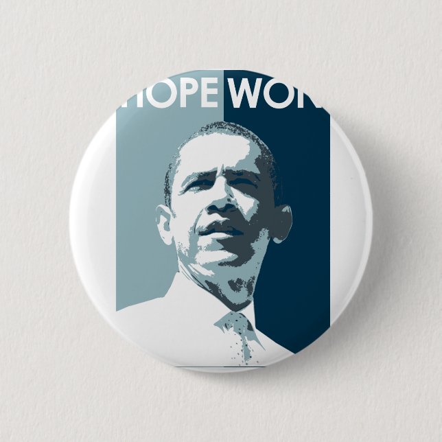 Hope Won 2 Inch Round Button (Front)