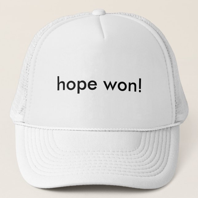 hope won! trucker hat (Front)