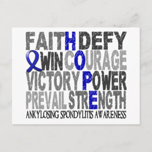 Hope Word Collage Ankylosing Spondylitis Postcard