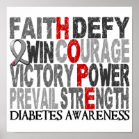 Hope Word Collage Diabetes