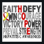 Hope Word Collage Hepatitis C Poster<br><div class="desc">To see this design for additional causes as well as the complete Awareness Gift Boutique Collection of exclusive Hepatitis C designs, please visit our Hepatitis C Section at Color a red and yellow path of Hope while sharing the important message of Hepatitis C awareness with our Hope collage t-shirts, gifts,...</div>