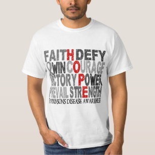 Hope Word Collage Parkinson's Disease T-Shirt