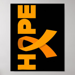 HOPE World Cancer Day Gift Golden Ribbon Parents  Poster