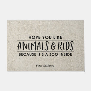 Hope you like animals & kids doormat