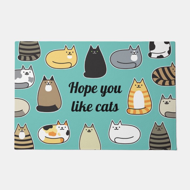Hope You Like Cats Doormat (Front)