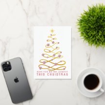 Hope You Win the Jackpot Red & Gold Christmas Card