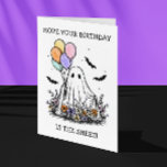 Hope Your Birthday is the Sheet Halloween ghost Card<br><div class="desc">This design may be personalized by choosing the Edit Design option. You may also transfer onto other items. Contact me at colorflowcreations@gmail.com or use the chat option at the top of the page if you wish to have this design on another product or need assistance. See more of my designs...</div>