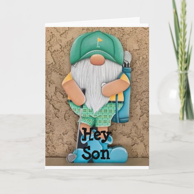 HOPE YOUR CHRISTMAS *IS UP TO PAR* SON HOLIDAY CARD (Front)