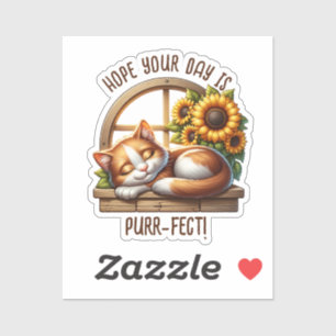 Hope Your Day is Purr-fect   Cute Cat Pun