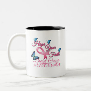Hope Your Faith (Breast Cancer Awareness) Two-Tone Coffee Mug