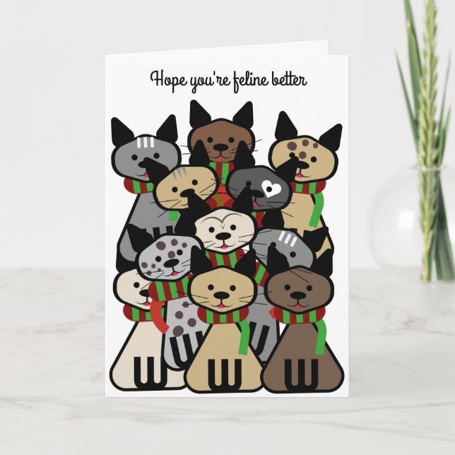 Hope You're Feline Better Card (Front)