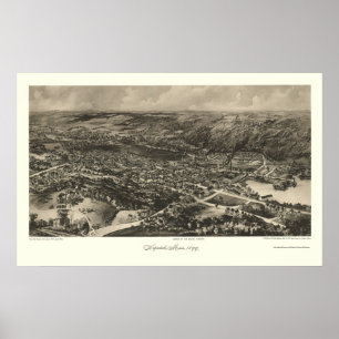 Hopedale, MA Panoramic Map - 1899 Poster