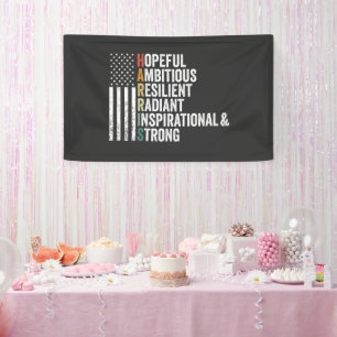 Hopeful Ambitious Resilient Radiant Harris Walz Banner