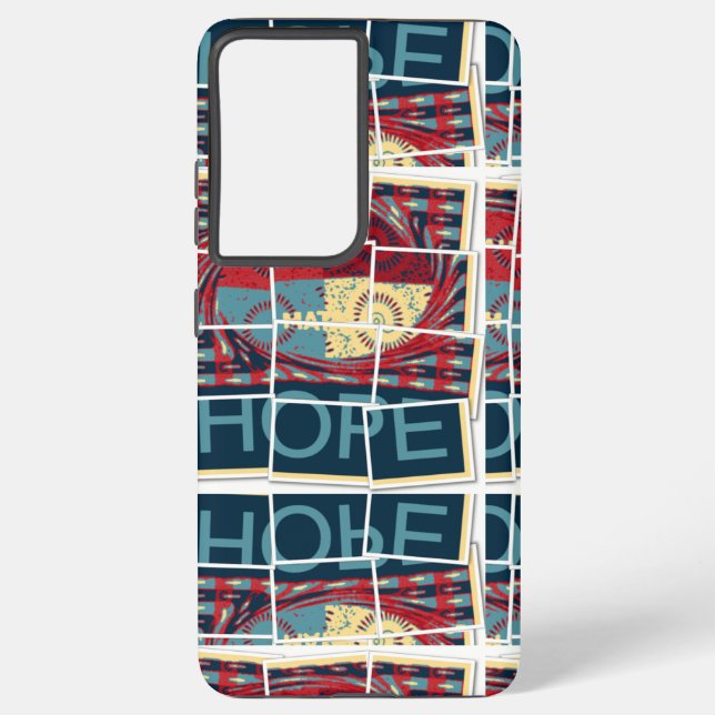Hopeful Elegance: Beautiful Phrase Pop Art  Samsung Galaxy S21+ Case (Back)