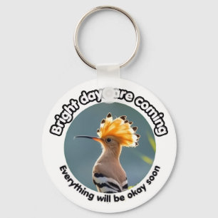 Hopeful Hoopoe Keychain