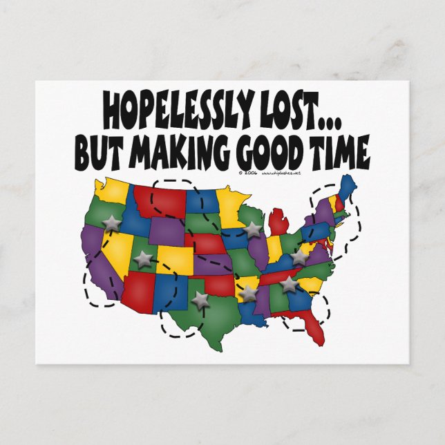 Hopelessly Lost... Postcards (Front)
