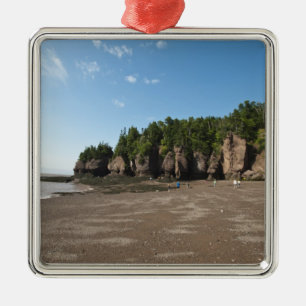 Hopewell Rocks and The Ocean Tidal Exploration Metal Ornament