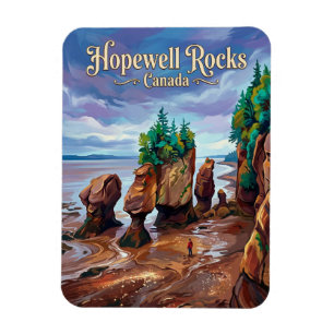 Hopewell Rocks Canada Magnet