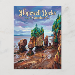 Hopewell Rocks Canada Postcard