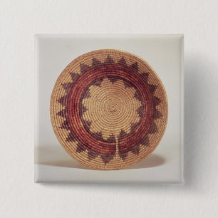 Hopi basket 2 inch square button