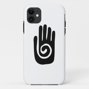 Hopi Hand symbol heal spiral palm native american iPhone 11 Case