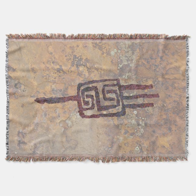 Hopi Womans Symbol Throw Blanket (Front)