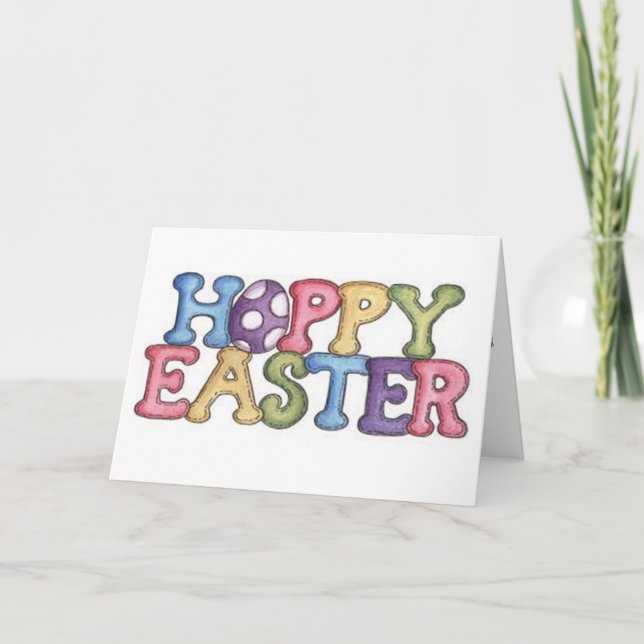 HOPING BY TO SAY ***HAPPY EASTER DAY*** HOLIDAY CARD (Front)
