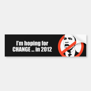 Hoping for Change in 2012 Bumpersticker Bumper Sticker