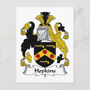 Hopkins Family Crest Postcard
