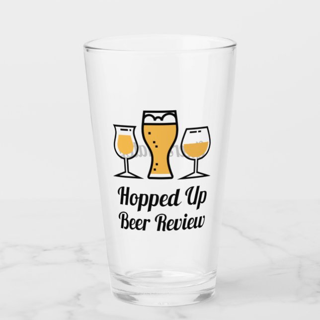 Hopped Up Beer Review: Cheers Mates! Pint Glass (Front)