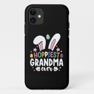 Hoppiest Grandma Ever Mom Family Easter Bunny Eggs iPhone 11 Case