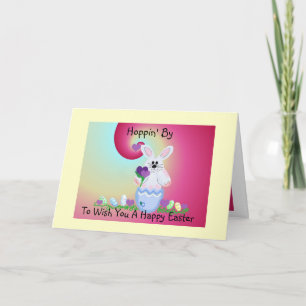 Hoppin' By To Wish You A Happy Ea... Holiday Card