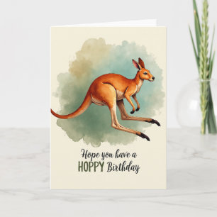 Hopping Animal Birthday Card