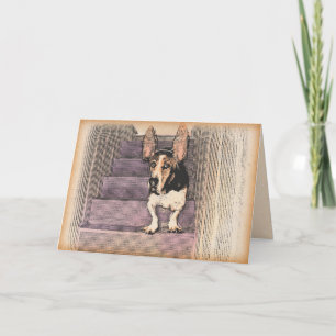 Hopping Basset notecard
