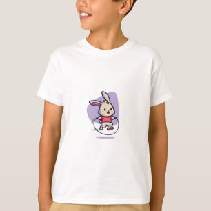 Hopping Bunny Red Shirt Kids