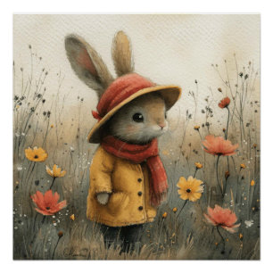Hoppity Harmony: A Bit of Whimsy Bunny Poster