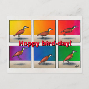 Hoppy bird-day! postcard