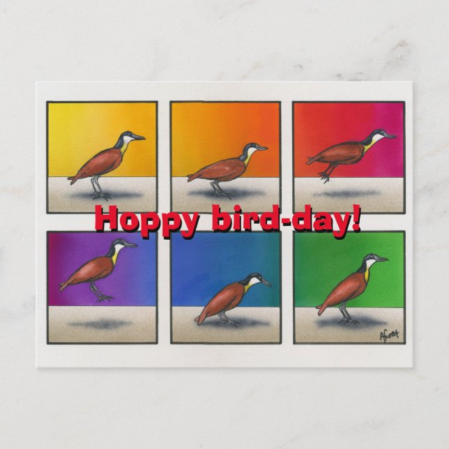 Hoppy bird-day! postcard (Front)