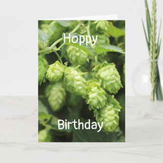 Hoppy Birthday greeting: wild hops Card