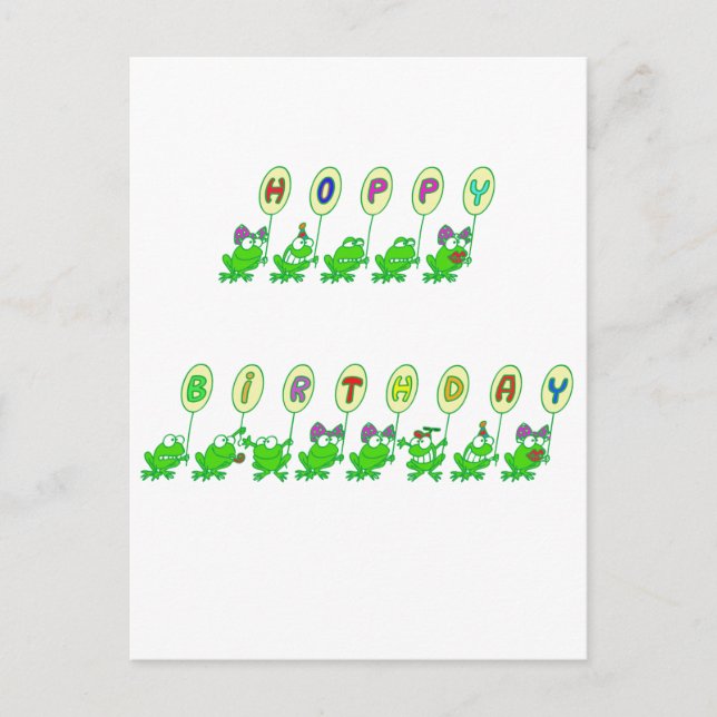 HOPPY BIRTHDAY POSTCARD (Front)