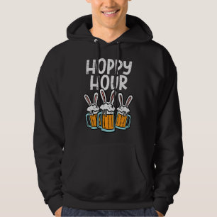 Hoppy Bunny Rabbit Ear Happy Easter Day Men Women Hoodie