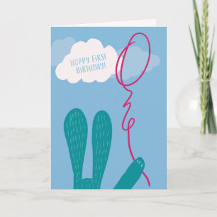 Hoppy Carte de voeux pour le premier anniversaire 