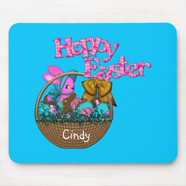Hoppy Easter Basket Mouse Pad (Front)