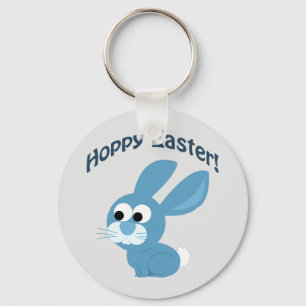 Hoppy Easter! Blue Rabbit Keychain